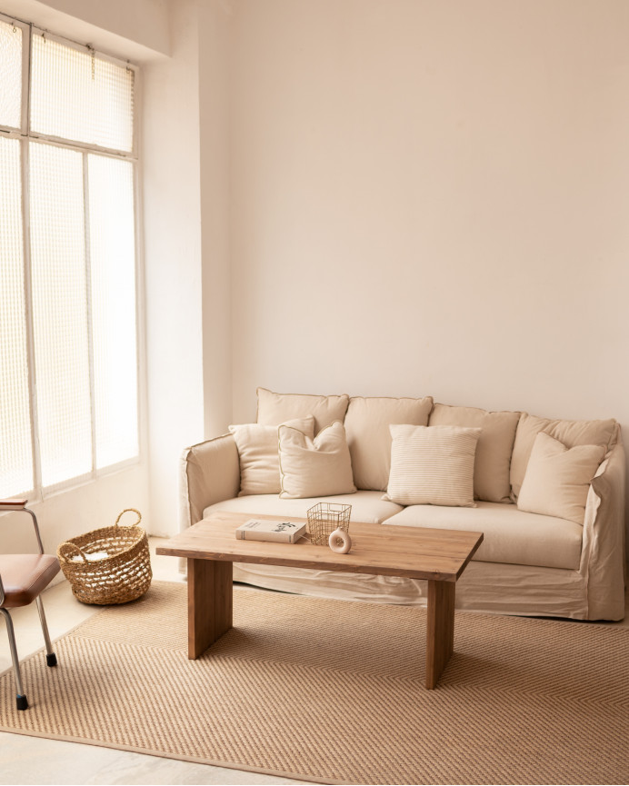 Solid wood dark oak finish coffee table 120x60cm