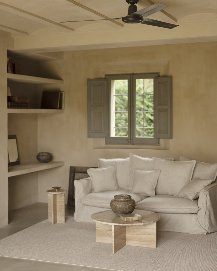 Round center table made of daino reale marble in various sizes.