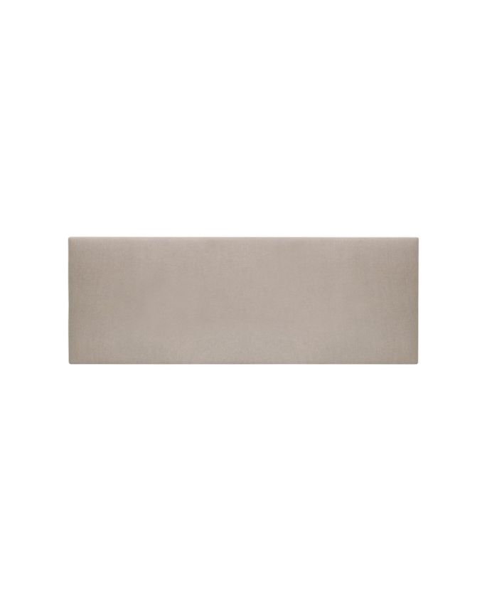Upholstered headboard in plain polyester in cinnamon color in various sizes.