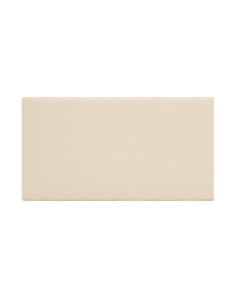 Upholstered cotton headboard in bone color available in various sizes.