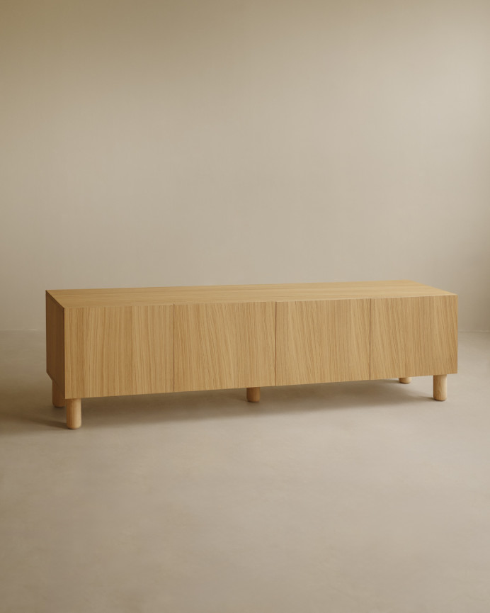 TV stand in oak wood veneer in various sizes