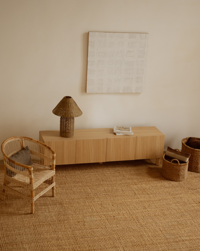TV stand in oak wood veneer in various sizes