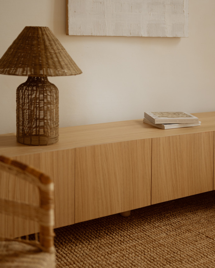 TV stand in oak wood veneer in various sizes