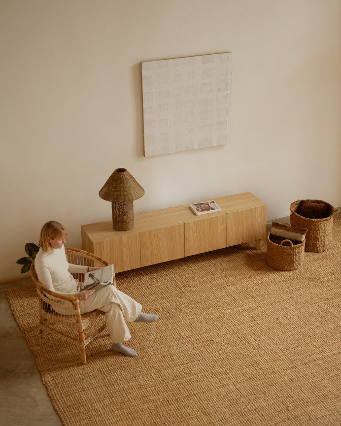 TV stand in oak wood veneer in various sizes