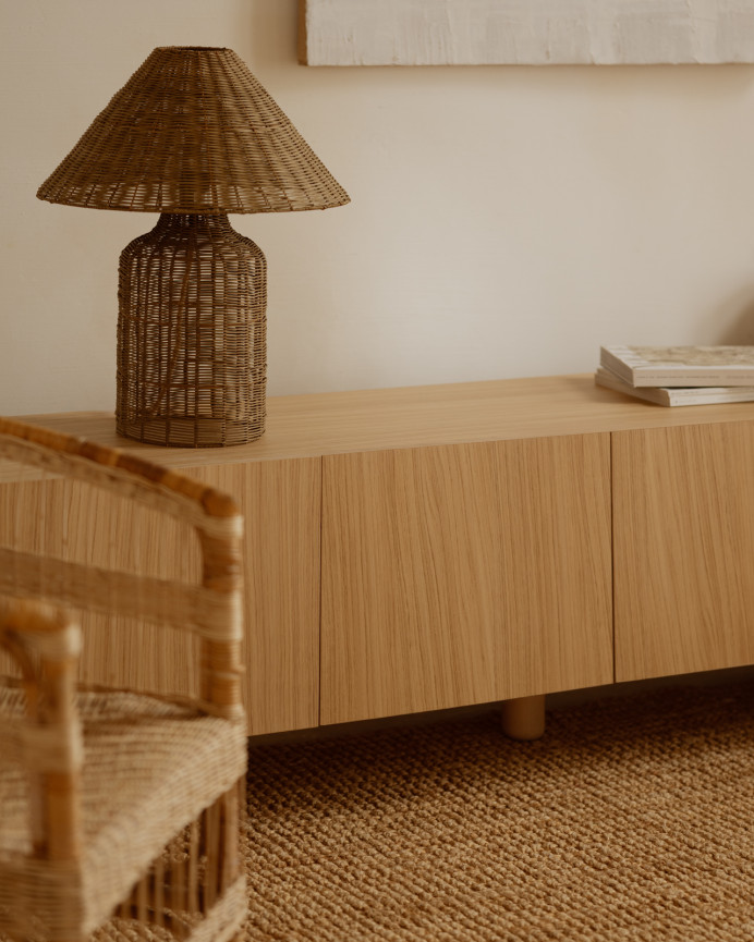 TV stand in oak wood veneer in various sizes