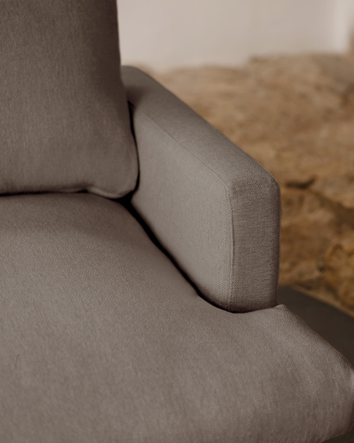 Dark grey armchair, 105cm.