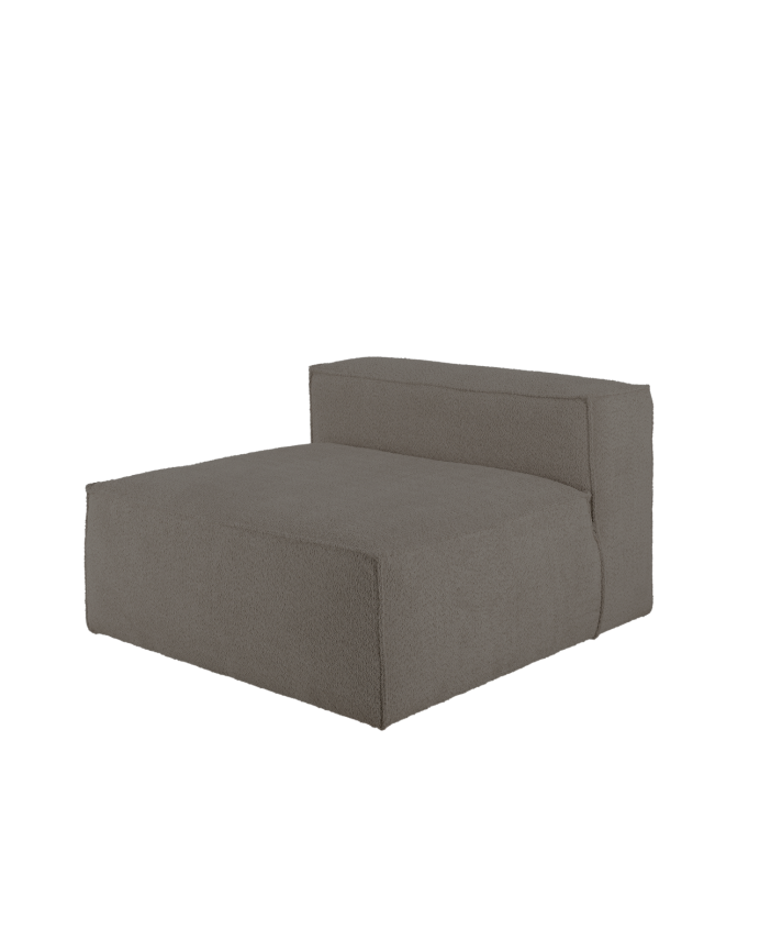 Dark gray bouclé armchair measuring 110x90cm.
