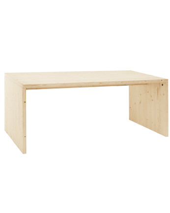 Solid wood dining table in natural tone available in various sizes