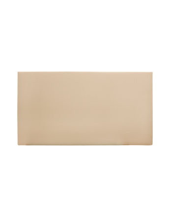 Upholstered headboard in smooth brown faux leather in various sizes