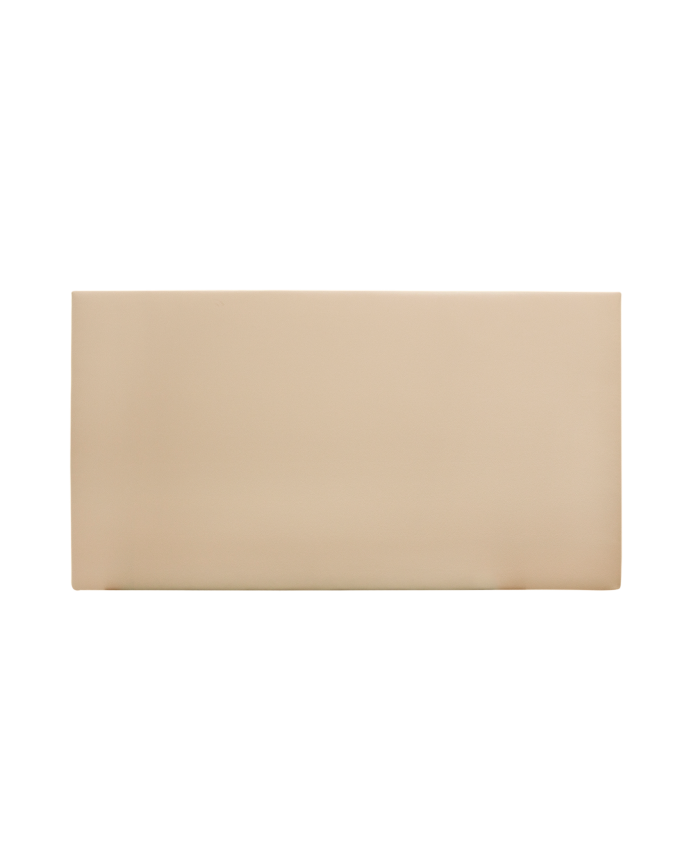 Upholstered headboard in smooth brown faux leather in various sizes
