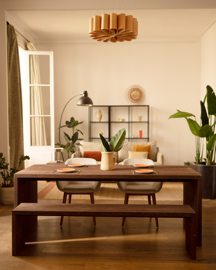 Solid walnut wood bench in various sizes