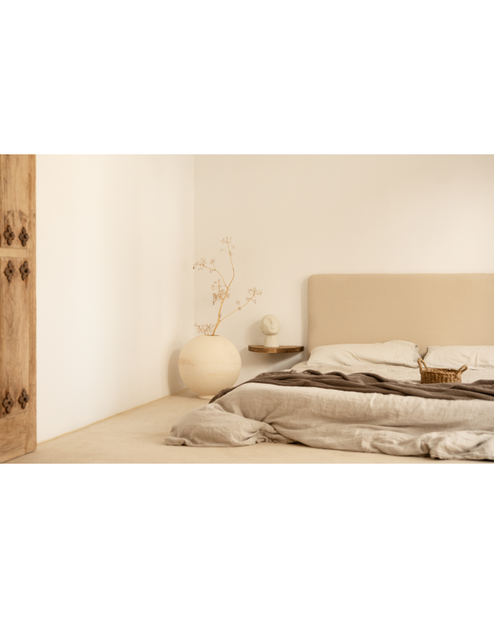 Solid wood floating nightstand in dark oak tone, measuring 3x40cm.