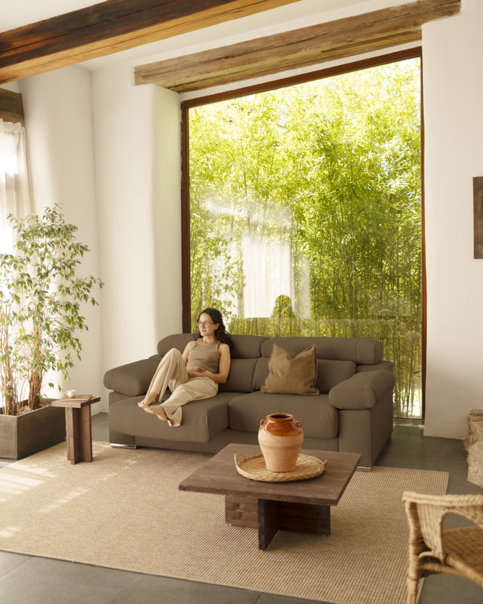 Brown taupe sofa of various sizes.