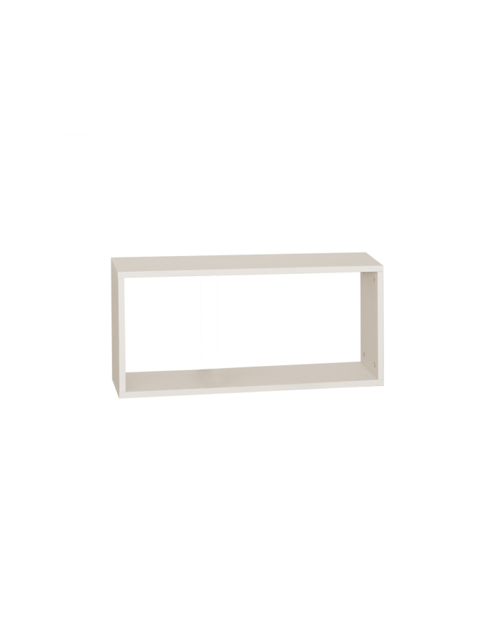 Auxiliary wooden shelf lacquered in a beige tone