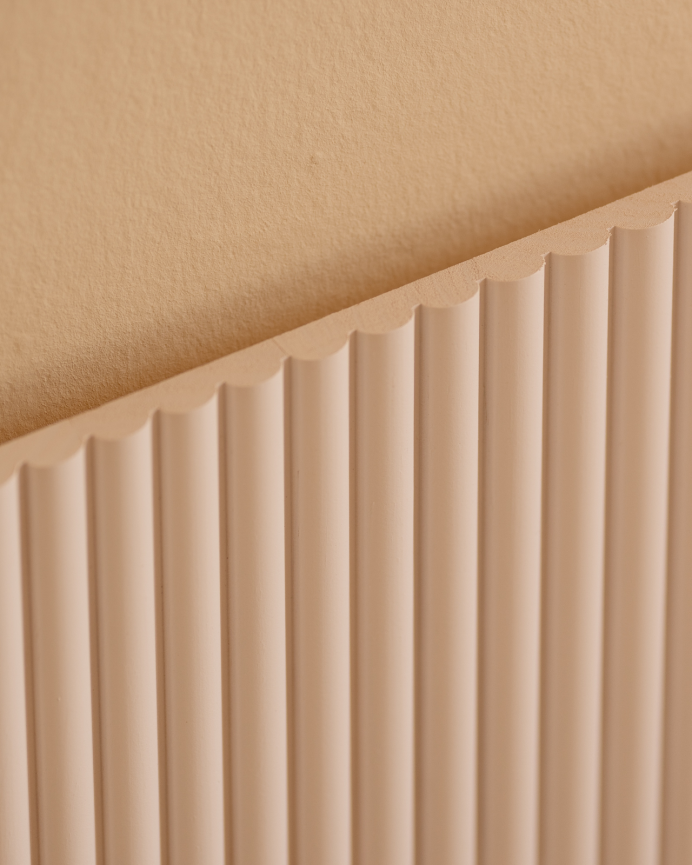 Solid wood headboard in white tone available in several sizes.