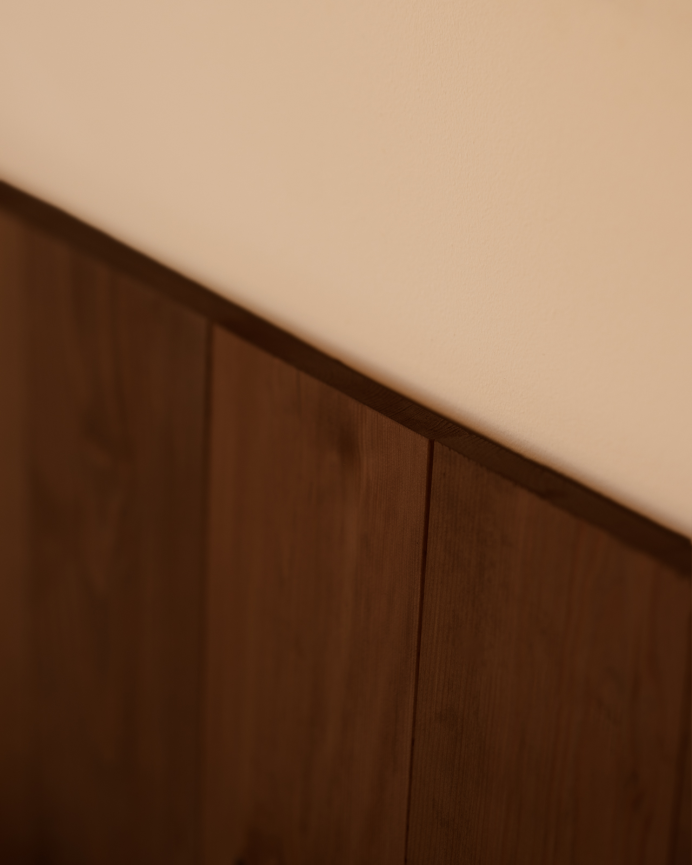 Solid wood headboard in walnut tone available in various sizes