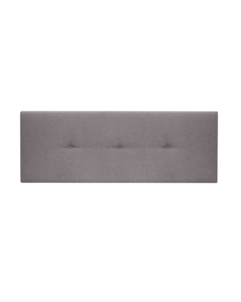 Upholstered polyester headboard with purple button details available in various sizes.