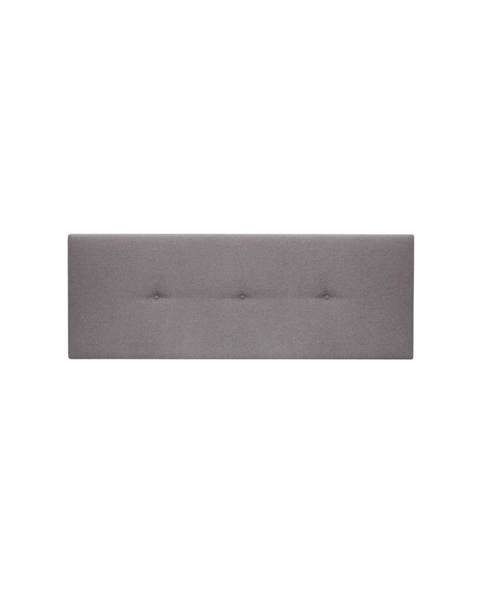 Upholstered polyester headboard with purple button details available in various sizes.