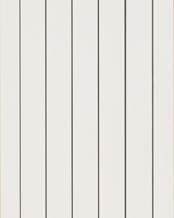 Solid wood white headboard available in various sizes.