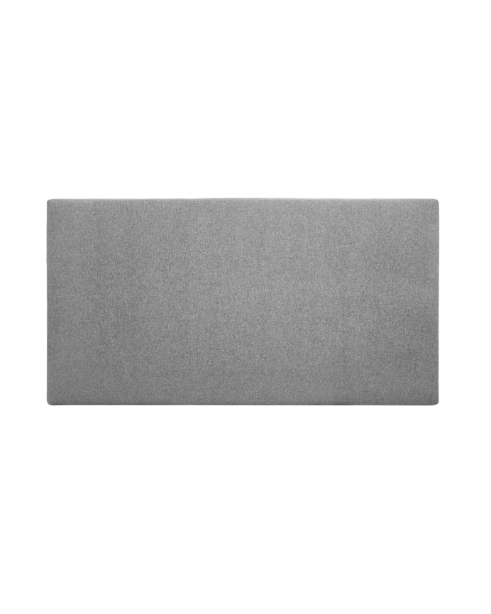 Upholstered polyester headboard in smooth gray color in various sizes.
