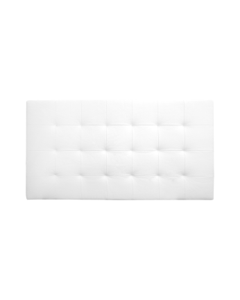 Upholstered polyurethane headboard with pleats in white color of various sizes