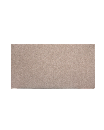 Upholstered polyester headboard in plain brown color available in various sizes.