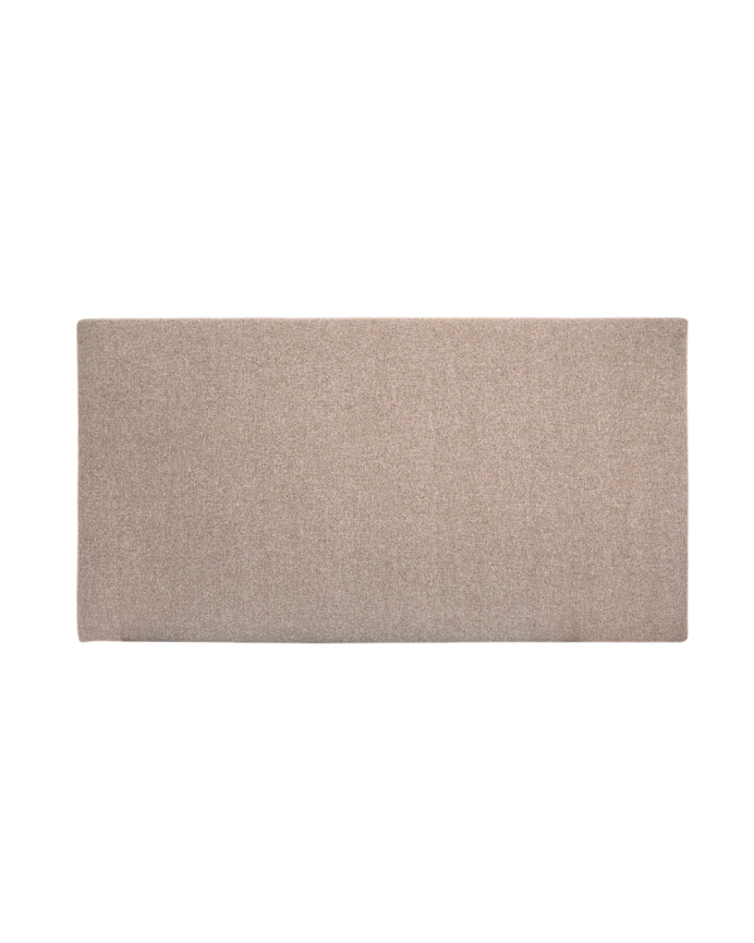 Upholstered polyester headboard in plain brown color available in various sizes.