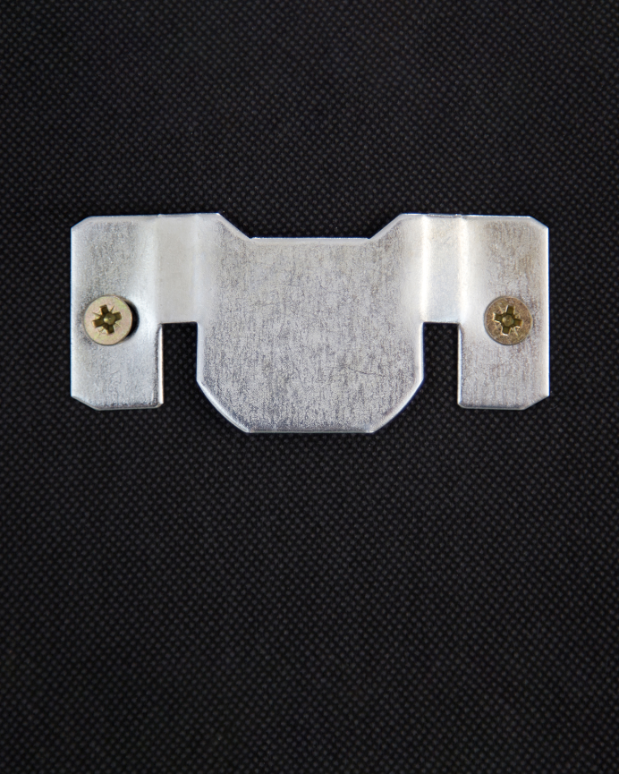 Upholstered polyester headboard with black buttons in various sizes