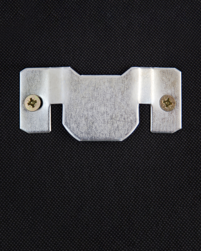Upholstered polyester headboard with beige buttons in various sizes.