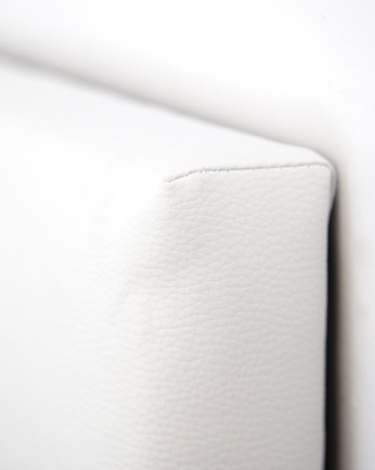 Cabecero tapizado de polipiel liso en color blanco de varias medidas