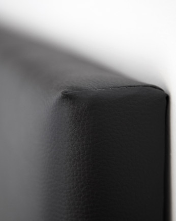 Cabecero tapizado de polipiel con pliegues en color negro de varias medidas