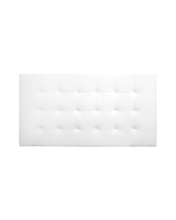 Cabecero tapizado de polipiel con pliegues en color blanco de varias medidas