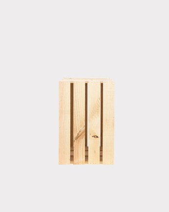 Taburete de madera maciza en tono natural 30,5x49x26,5cm