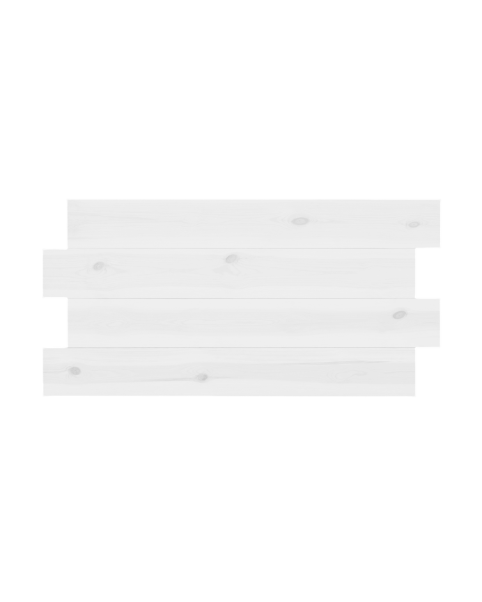 Cabecero de madera maciza asimétrico en tono blanco de varias medidas