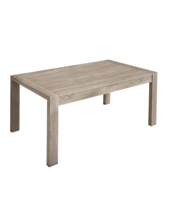 Mesa de comedor extensible de madera tono natural 76x140cm 