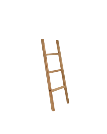 Escalera de madera roble oscuro pequeña