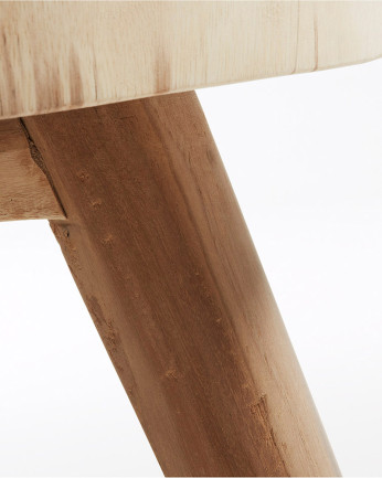 Mesita de madera maciza de munggur de 41x65cm