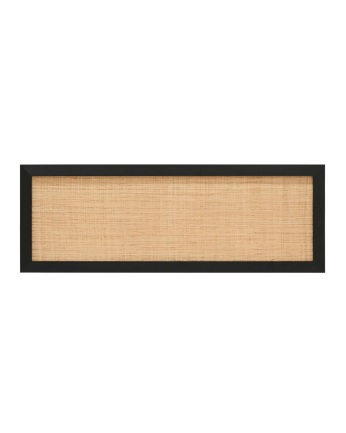 Cabecero de madera maciza y rafia en tono negro de varias medidas