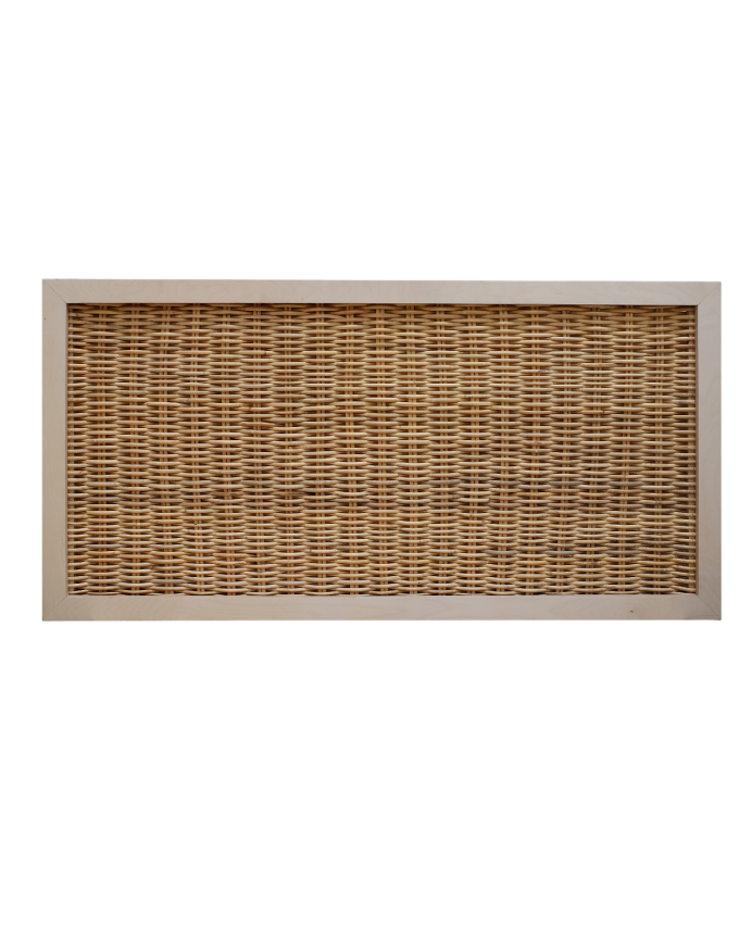 Cabecero hecho con madera natural de bambú tejido a mano de 160x80cm.