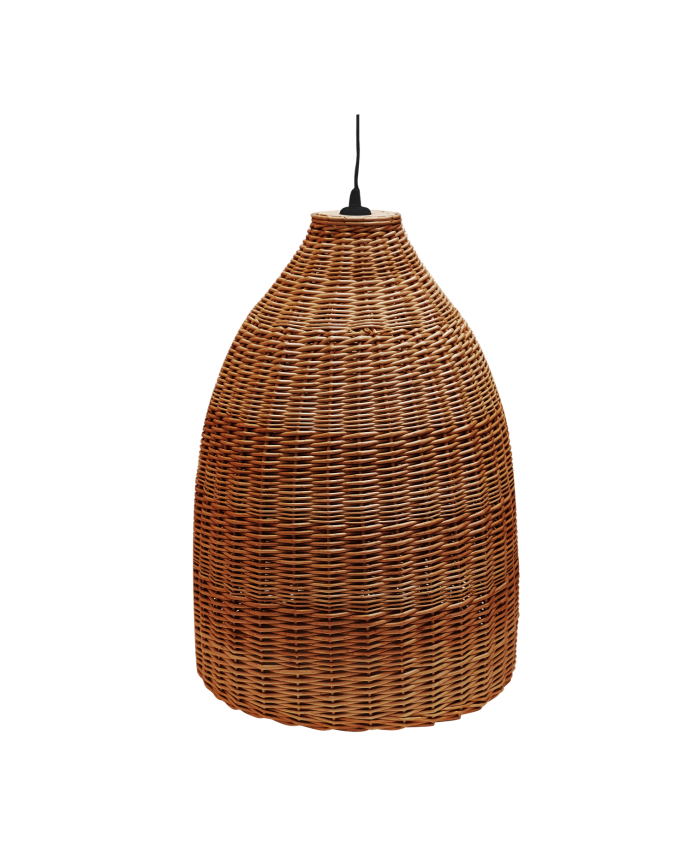 Lámpara de techo de mimbre tono cobre de 65x45cm