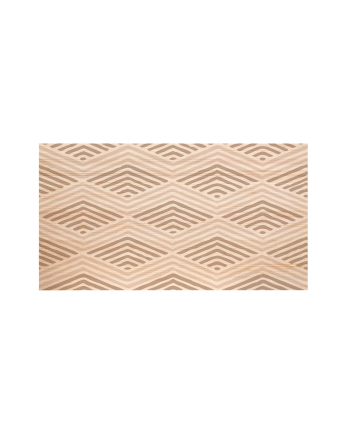 Cabecero de madera maciza estampado motivo Pirámides I en tono natural de varias medidas 