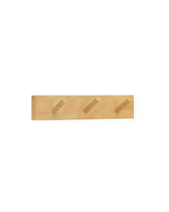 Colgador de pared de madera maciza en tono olivo de 26x5cm