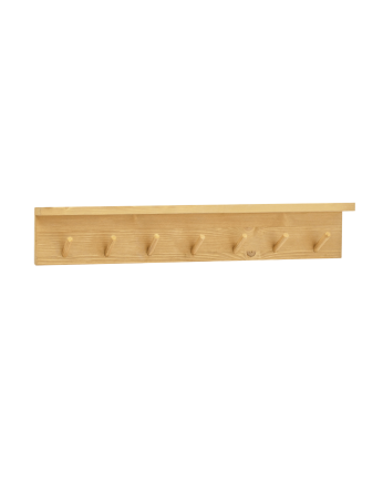 Colgador de pared de madera maciza en tono olivo de 61x9,5cm