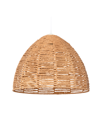 Lámpara de techo elaborada con trenzado de papel