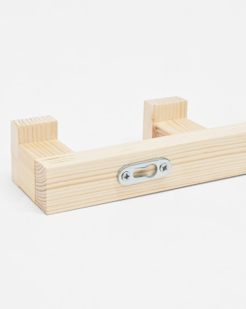 Colgador/Perchero de madera maciza tono natural de 5x50cm