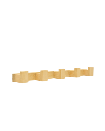 Colgador/Perchero de madera maciza tono olivo de 5x50cm
