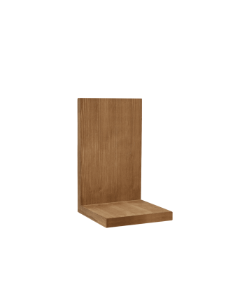Estante de madera maciza tono roble oscuro de 20x15cm