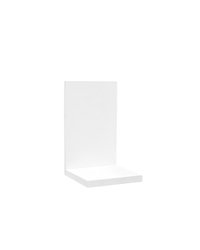 Estante de madera maciza tono blanco de 20x15cm