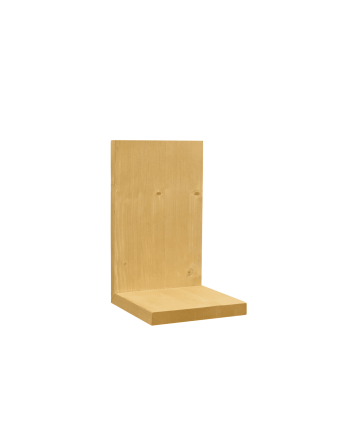 Estante de madera maciza tono olivo de 20x15cm