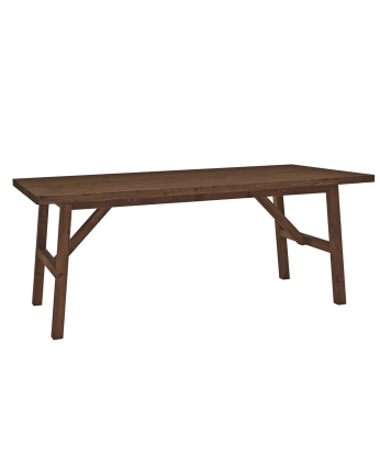 Mesa de comedor de madera maciza en tono nogal de varias medidas
